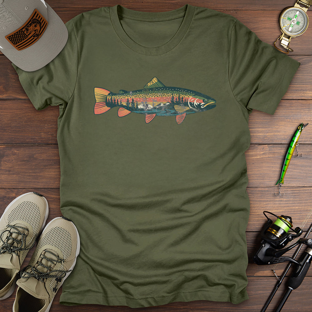Trout Silhouette Nature T-Shirt