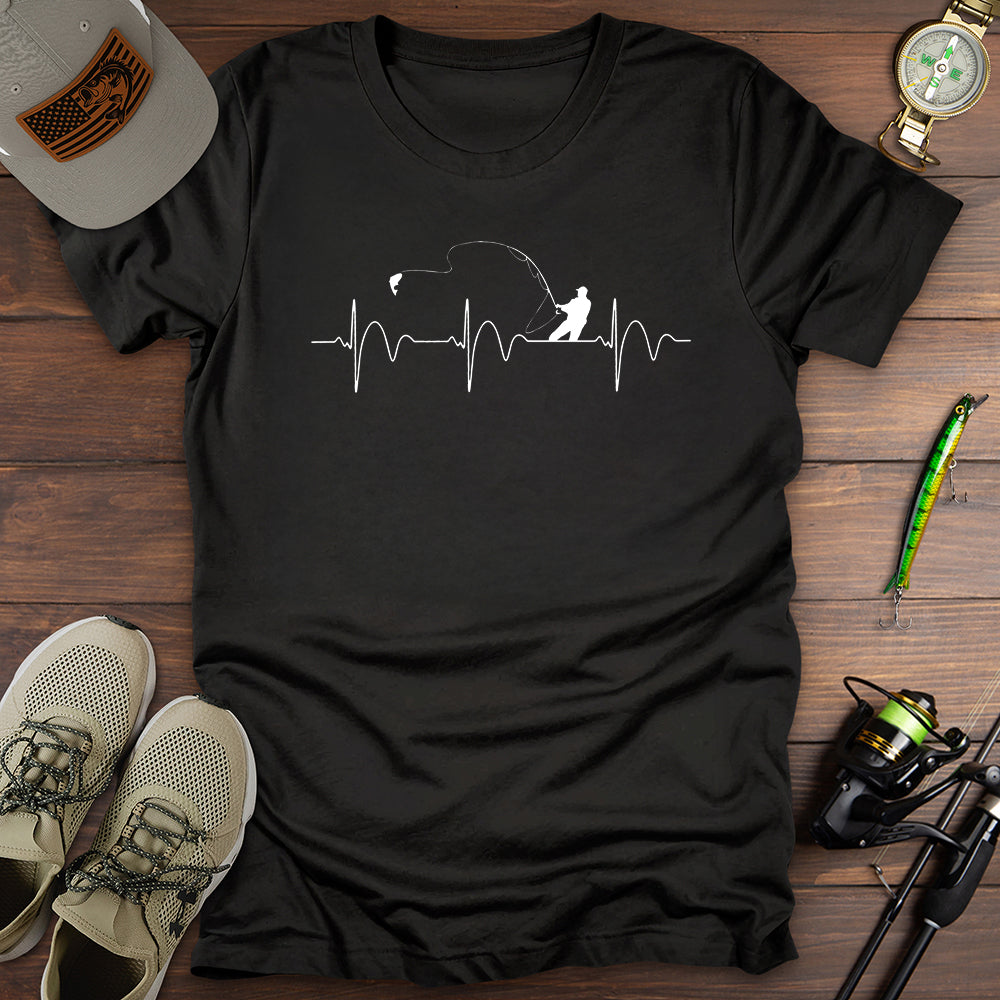 Fishing Heartbeat T-Shirt