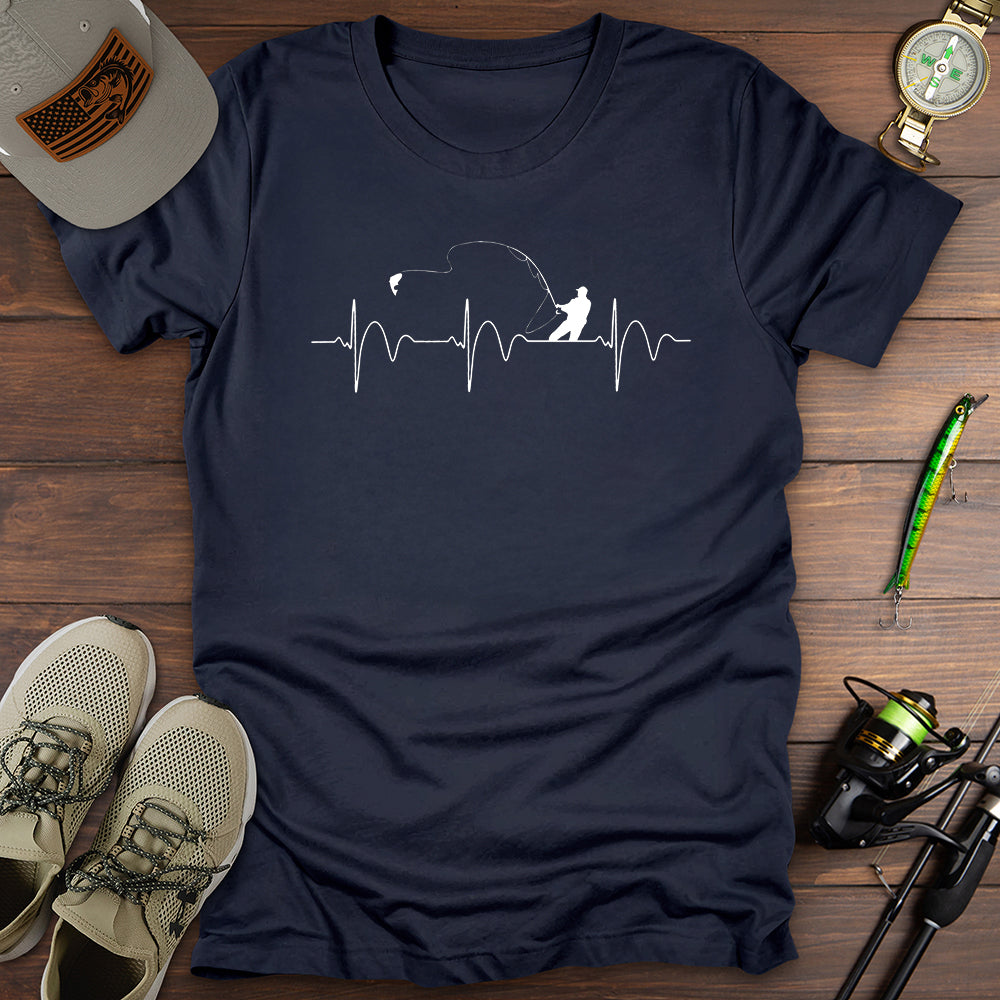 Fishing Heartbeat T-Shirt