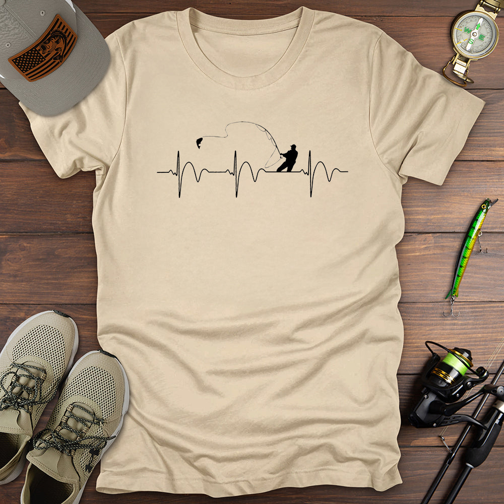 Fishing Heartbeat T-Shirt