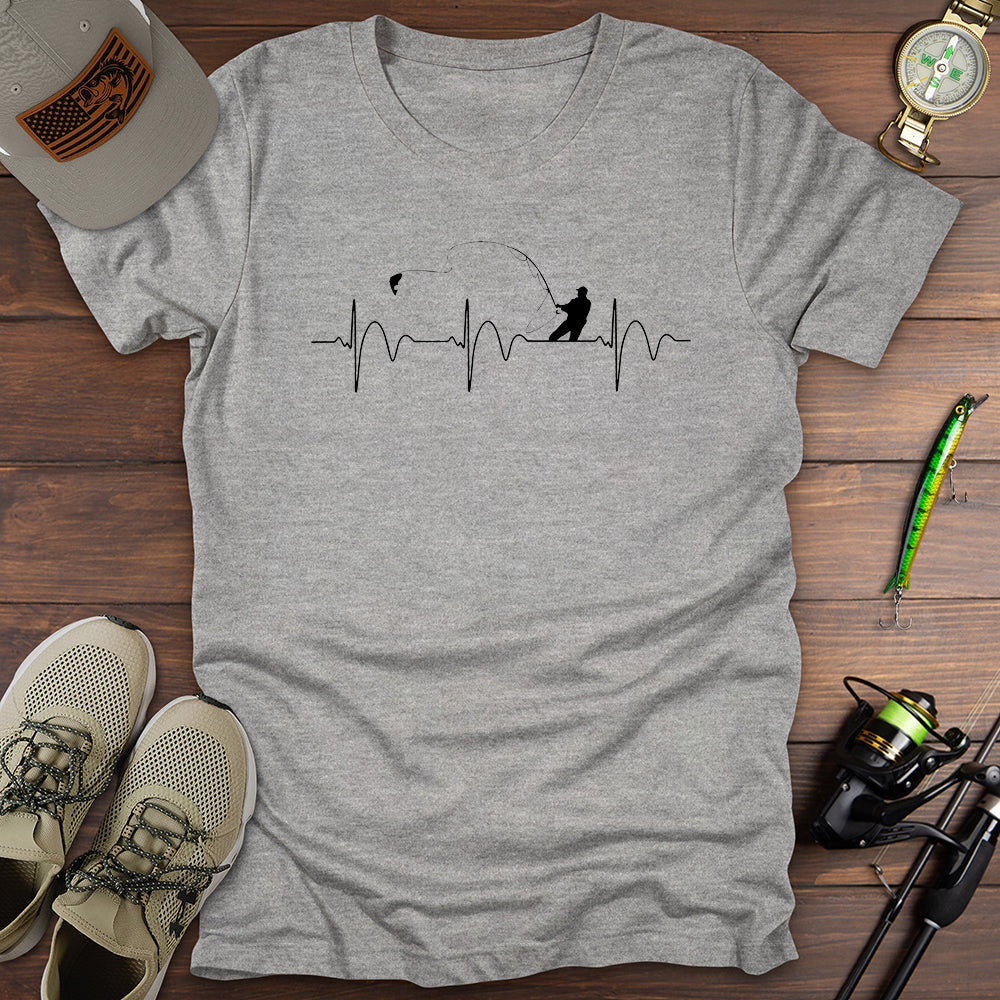 Fishing Heartbeat T-Shirt