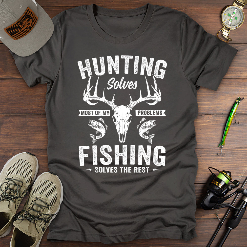 Hunting Fishing Solves My Problems T-Shirt