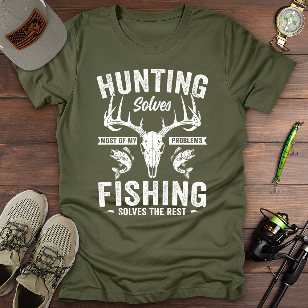 Hunting Fishing Solves My Problems T-Shirt