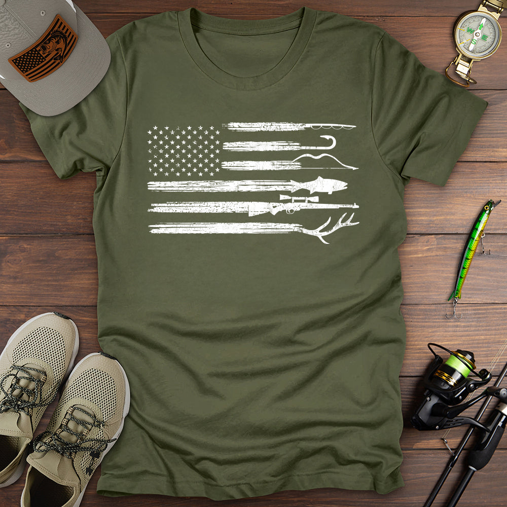 Fishing Hunting USA T-Shirt