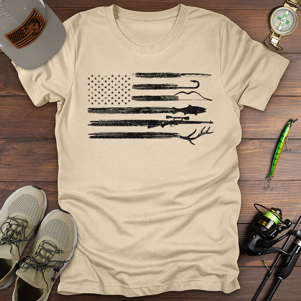 Fishing Hunting USA T-Shirt